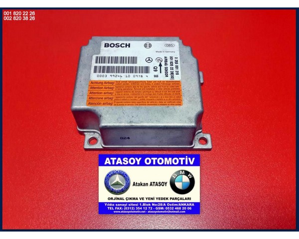 MERCEDES W220 AİRBAG BEYNİ 0028203826 0018202226 0285001467 0285001215 , 2208206385 2208203085 0028208126 0285001811 0285001443 0285001546